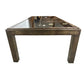 MASTERCRAFT STYLE VINTAGE METAL AND GLASS COFFEE TABLE