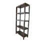 PAIR DESSIN FOURNIR TALL ESPRESSO STAINED OAK ETAGERES