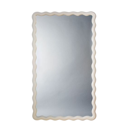 PERUGIA IVORY SCALLOPED MIRROR