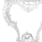 ROCOCO MARBLE TOP WHITE CARVED WOOD WALL MOUNT CONSOLE