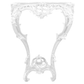 ROCOCO MARBLE TOP WHITE CARVED WOOD WALL MOUNT CONSOLE