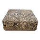 ZEBRA PATTERN HORSE HAIR OVERSIZE SQUARE OTTOMAN
