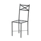 SET OF TWELVE FRENCH IRON X BACK CHAIRS