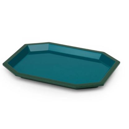 OCTAGONAL TRAY MAGNOLIA GREEN / PEACOCK