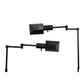 PAIR OF SWING ARM  BLACK PHARMACY STYLE STANDING FLOOR LAMPS