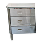 PAIR OF HOLLYWOOD REGENCY STYLE THREE DRAWER MIRRORED DRESSERS