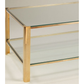 BRASS & GLASS COFFEE TABLE