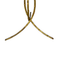 GILT METAL FAUX BAMBOO PEDESTAL TABLE