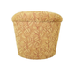 SINGLE ELEPHANT FORM OCHRE & ROUGE UPHOLSTERED BARREL CHAIR