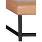 HEXAGONAL FAUX LEATHER OTTOMAN WITH BLACK PAINTED BASE