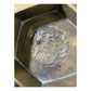 VINTAGE ETCHED BRASS CACHEPOT WITH FU DOGS