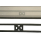 DARK GREEN IRON BASE COFFEE TABLE WITH GLASS TOP