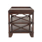 DAVID IATESTA THREE TIER MAHOGANY CONSOLE TABLE WITH PULLOUT SURFACE
