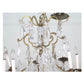 LOUIS XV STYLE EIGHT ARM CHANDELIER WITH HANGING ROCK CRYSTALS