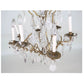 LOUIS XV STYLE EIGHT ARM CHANDELIER WITH HANGING ROCK CRYSTALS