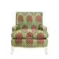 CUSTOM UPHOLSTERED SILK TAFFETA CLUB CHAIR, BILLY HAINES STYLE