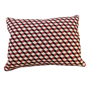 GEOMETRIC RED BLACK AND WHITE LUMBAR