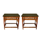 PAIR OF VINTAGE BAMBOO FRETWORK CONSOLES