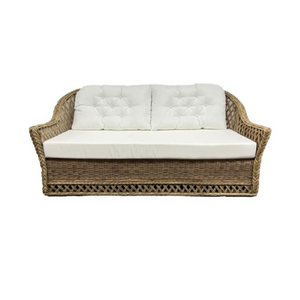 OUTDOOR SOFA WITH WICKER TRELLIS DETAIL