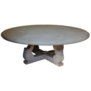 LARGE 20TH CENTURY CONTEMPORARY ITALIAN FORM CONCRETE DINING TABLE