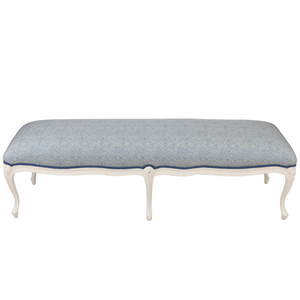 LOUIS XV STYLE NEWLY UPHOLSTERED BENCH WITH PIERRE FREY FABRIC