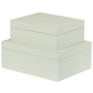 SET OF TWO RAFFIA DECORATIVE BOXES