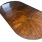 HOLLY HUNT MAHOGANY VINTAGE ROUND DINING TABLE WITH LEAVES