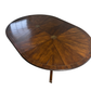 HOLLY HUNT MAHOGANY VINTAGE ROUND DINING TABLE WITH LEAVES