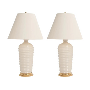 SPITZMILLER, SPIRAL BLANC DE CHINE LAMP PAIR