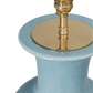 BLUE FISHTAIL VASE LAMP WITH GILT BASE