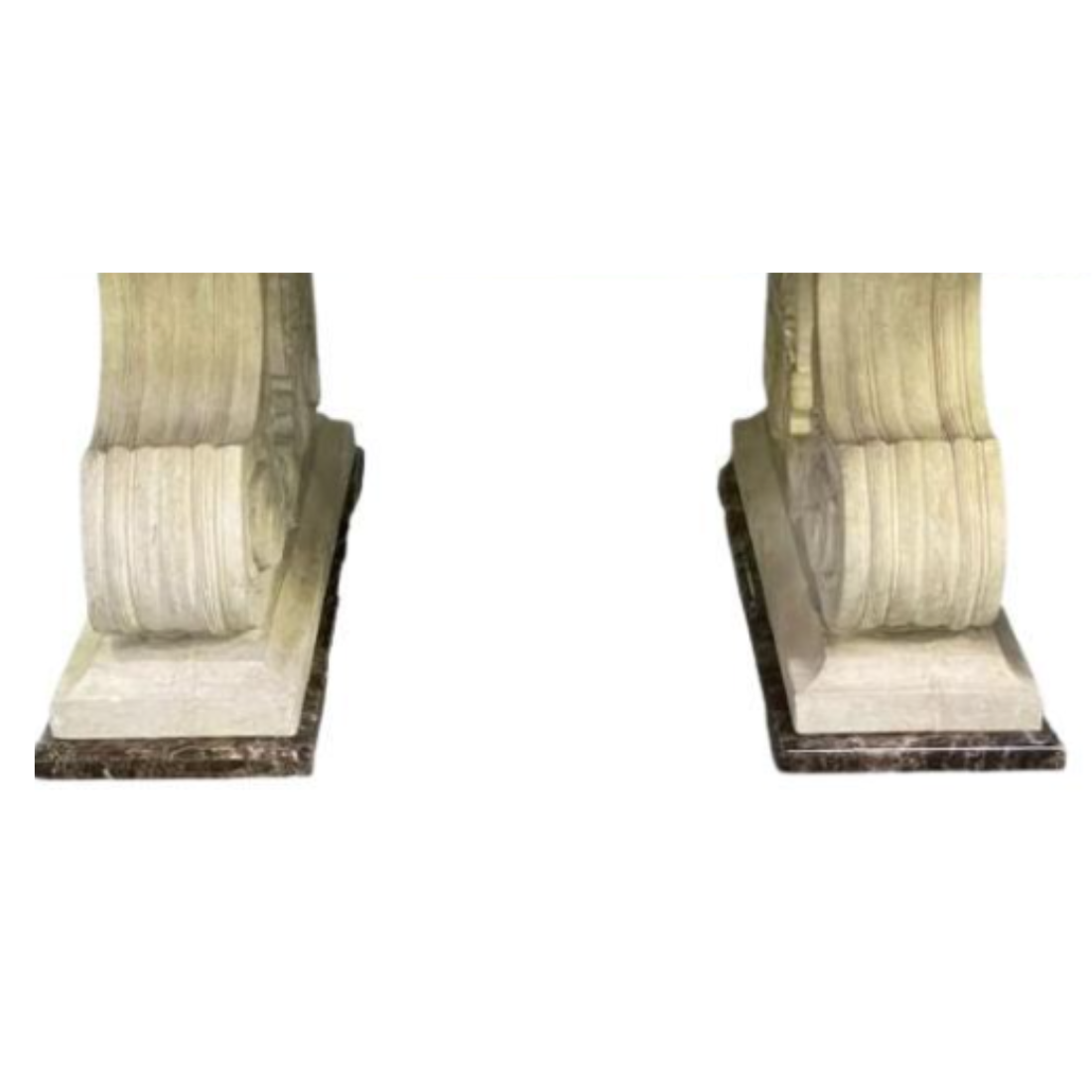 Tindle Raff Base PAIR LARGE MICHAEL TAYLOR STONE PEDESTAL BASES