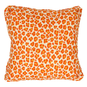 CHINA SEAS ORANGE LEOPARD PILLOW