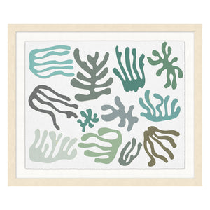 SEAWEED PRINT IN SHADES OF GREEN