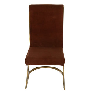 SET OF FOUR MID CENTURY BRASS SIDE CHAIRS
