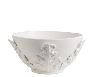 WHITE ACANTHUS LEAF CENTERPIECE