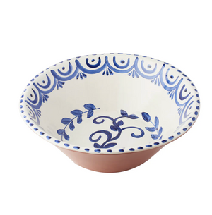 HAND PAINTED BLUE AND WHITE BOWL