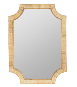 NATURAL RATTAN WALL MIRROR
