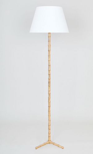 Brass Bamboo Style floor lamp