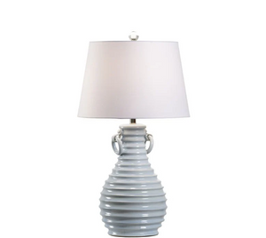 LIGHT BLUE GLAZED BUGELLO LAMP
