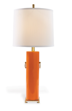 PORCELAIN ORANGE LAMP