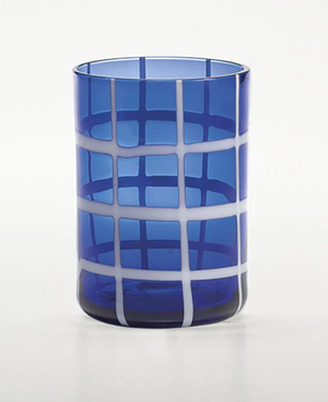 1 SET OF SIX COBALT BLUE GLASSES