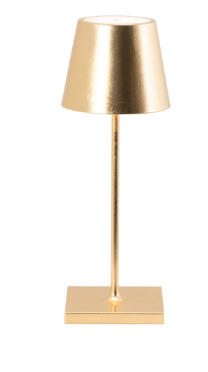 GOLD LEAF BATTERY OPERATED RECHARGEABLE LAMP