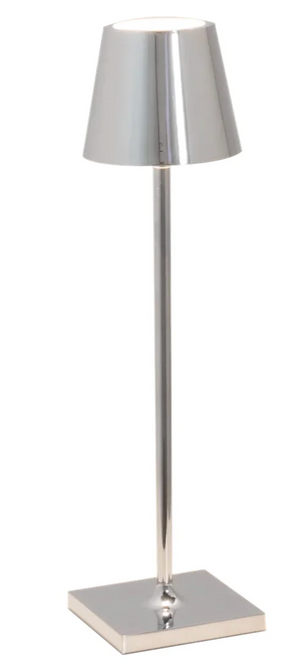 SILVER MEDUIM RECHARGEABLE LAMPS