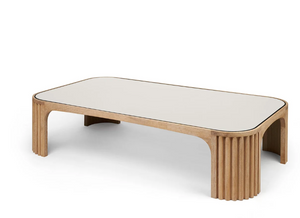 LARGE ROMA COFFEE TABLE BONE/CERUSED OAK