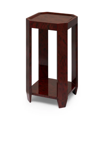 FELIX SIDE TABLE, RECTANGULAR  BROWN/TORTOISESHELL.