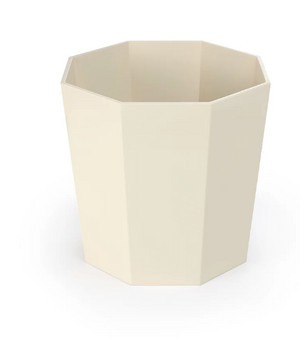 MILES REDD OCTAGONAL WASTE BASKET/IVORY
