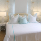 PALM FROND AND TRELLIS DESIGN KING HEADBOARD