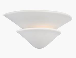 PLASTER WHITE TIERED SCONCE