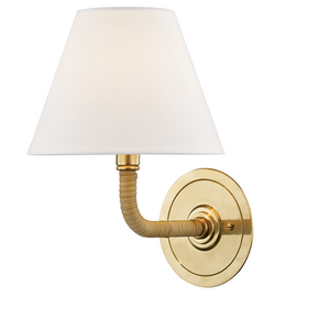 RATTAN WRAPPED CURVE SCONCE