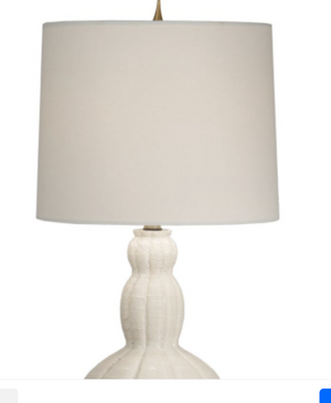 WHITE RIBBED LAMP
